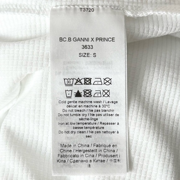 GANNI X PRINCE Graphic Logo Elastic Drawstring Waist Pull On Tennis Skirt S - Picture 13 of 13